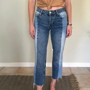 BDG Two Toned Spliced Jeans